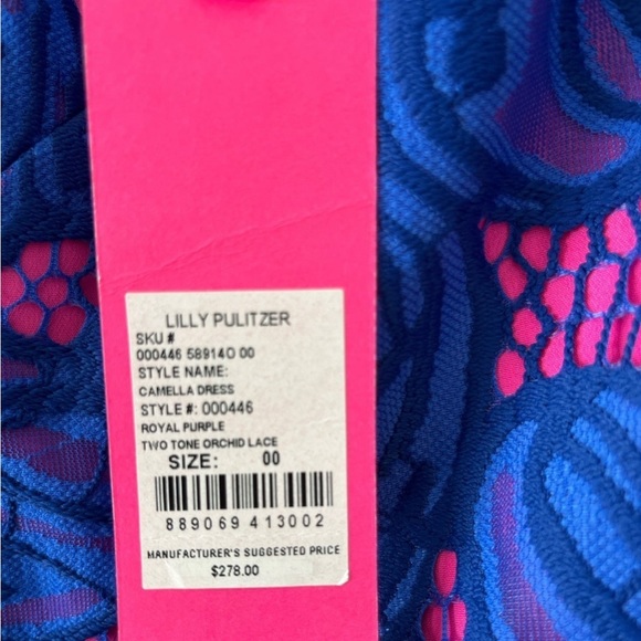 NWT Lilly Pulitzer Camella Orchid Lace A Line Dress - Picture 3 of 12